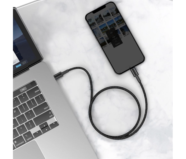 Baseus Kabel CATLGD-01 Lightning - USB-C PD 20W 480Mb/s 1m - czarny - 1502037 - zdjęcie 2